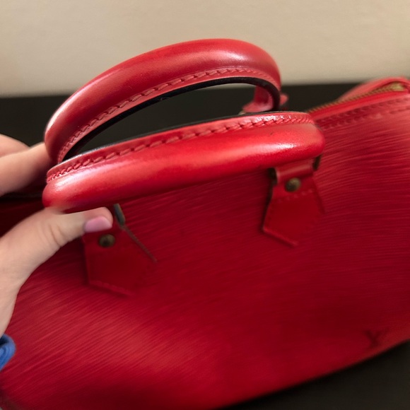 Louis Vuitton Speedy 30 Satchel/Top Handle Bag Red Leather - Picture 10 of 10